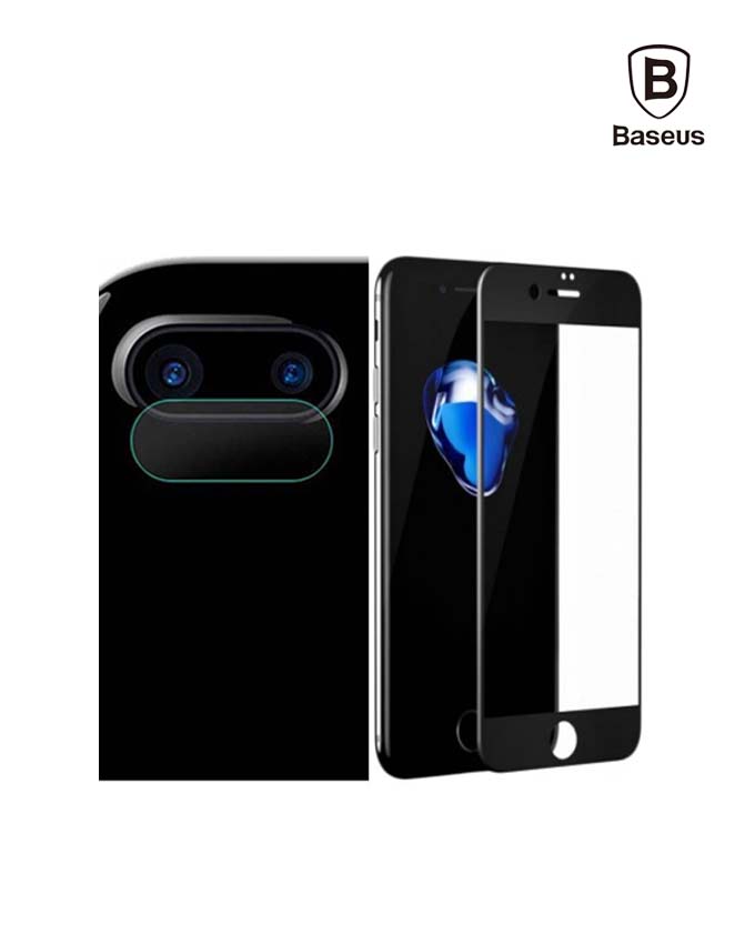 Baseus Glass Film Set iPhone 7/8 Plus - Black (SGAPIPH7P-TZ01)